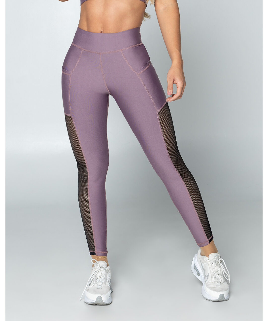 Sports Leggings Shaping Waist - Black/beige - Ladies